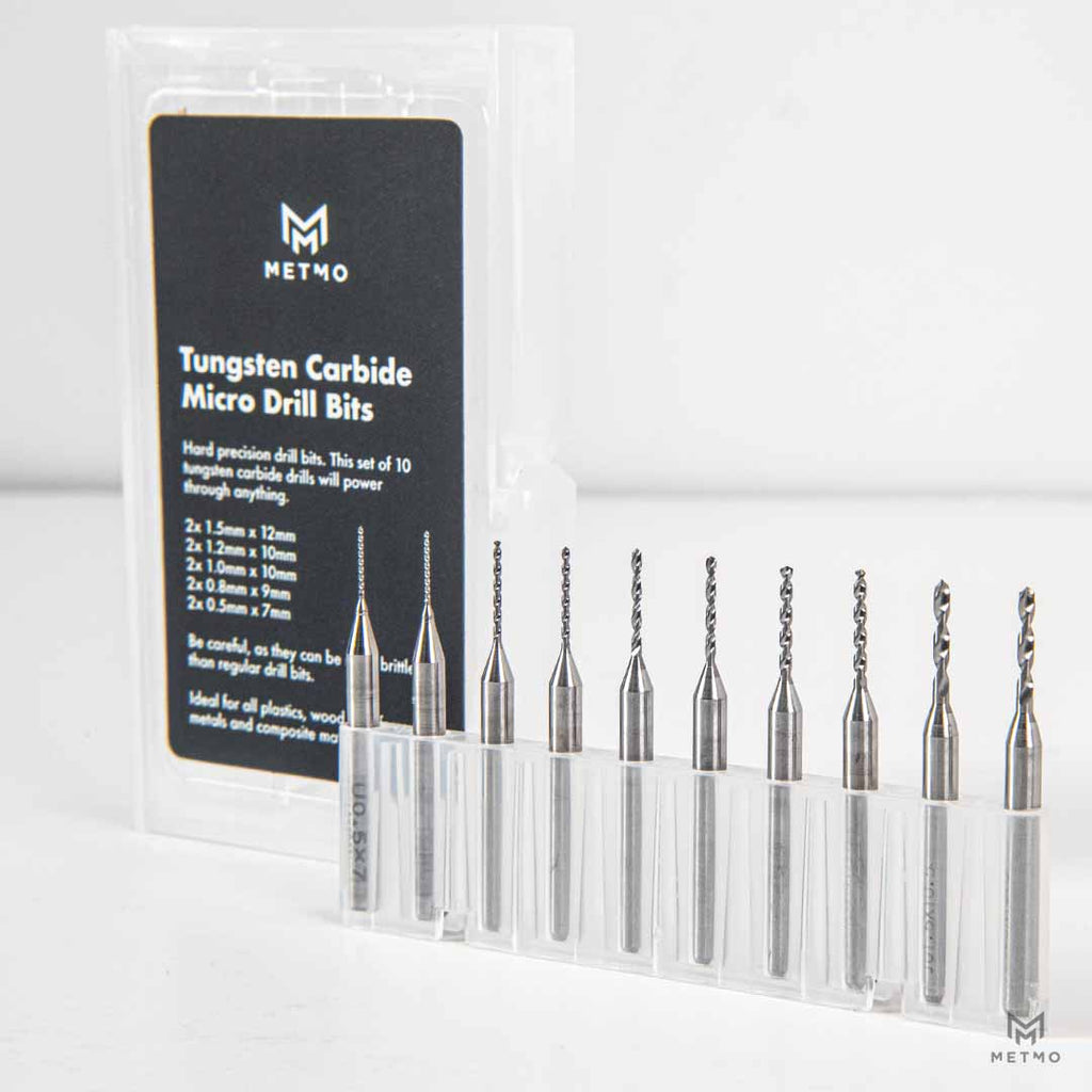 10 x Tungsten Carbide Micro Drill Bits