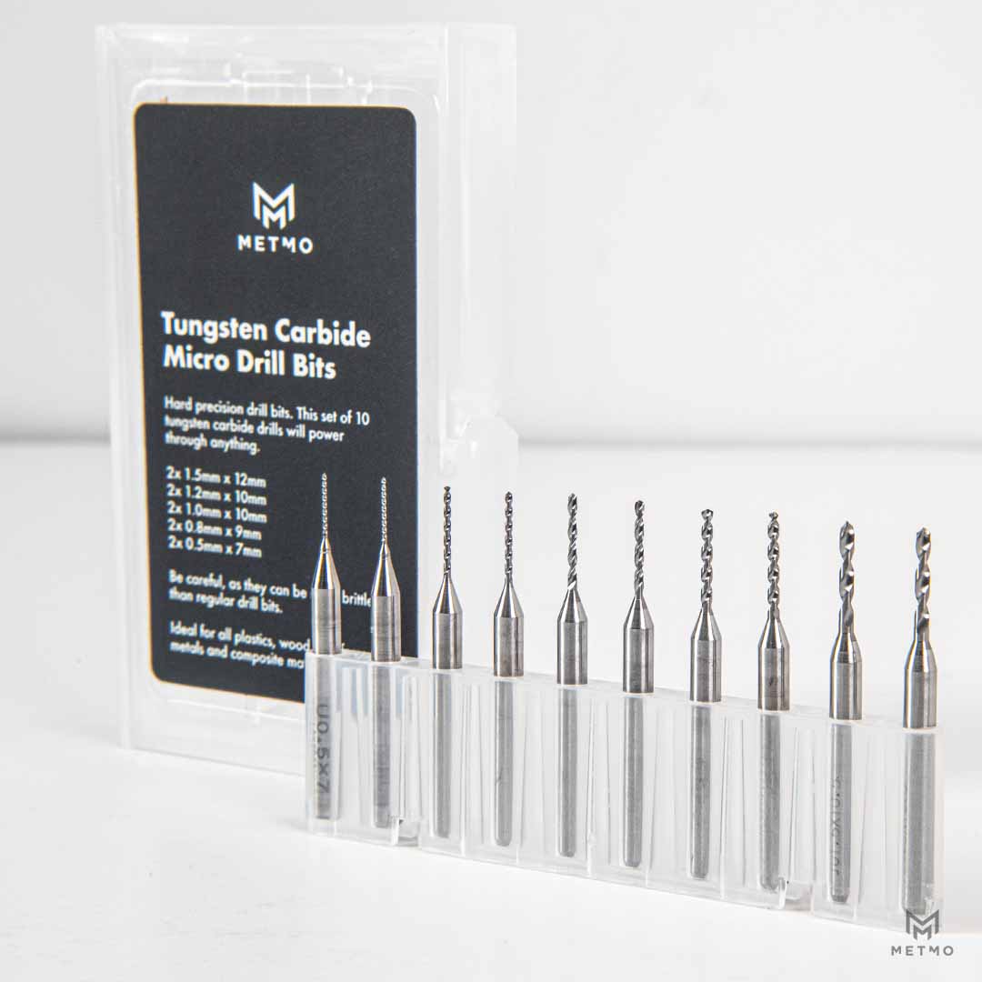 10 x Tungsten Carbide Micro Drill Bits