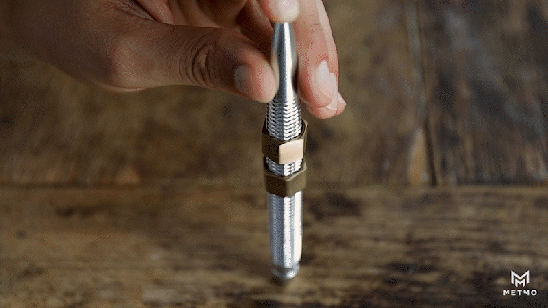 MetMo Dual Threaded Brass Fidget Pen